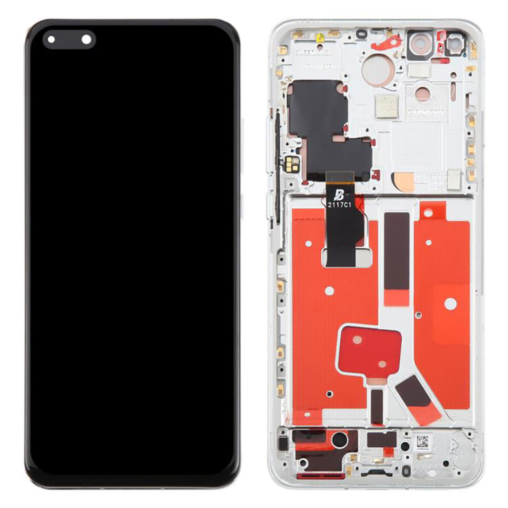 (Silver) For Huawei P40 Pro Grade C Lcd Screen And Digitizer Assembly+Frame Part (Tft Technology) (Without Logo) Silver 6914273074108