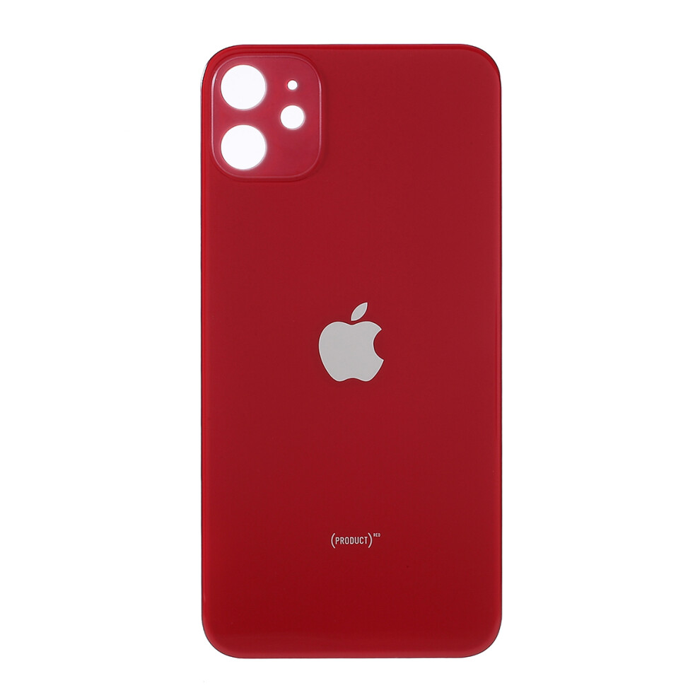 (Red) Battery Housing Cover for iPhone 11 6.1 inch (Big Camera Lens Hole,No Assembly Required)