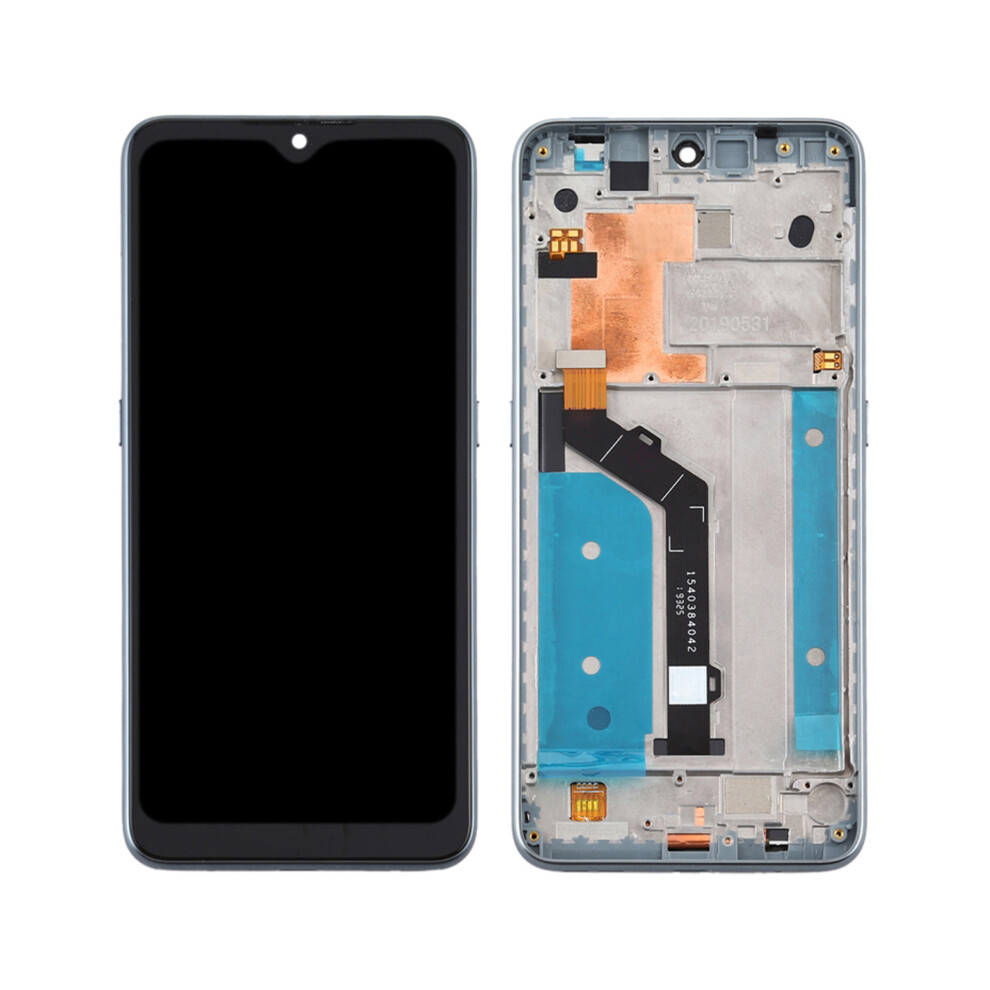 (Silver) For Nokia 6.2/Nokia 7.2 Grade C Lcd Screen And Digitizer Assembly+Frame Replacement Part Silver 6914278711237