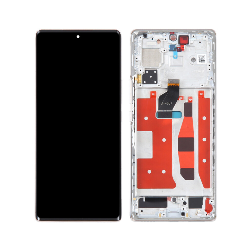 (Silver) For Honor 70 5G Fne-An00 Fne-Nx9 Oem Grade S Oled Screen And Digitizer Assembly+Frame Repair Part (Without Logo) Silver 6914272021370