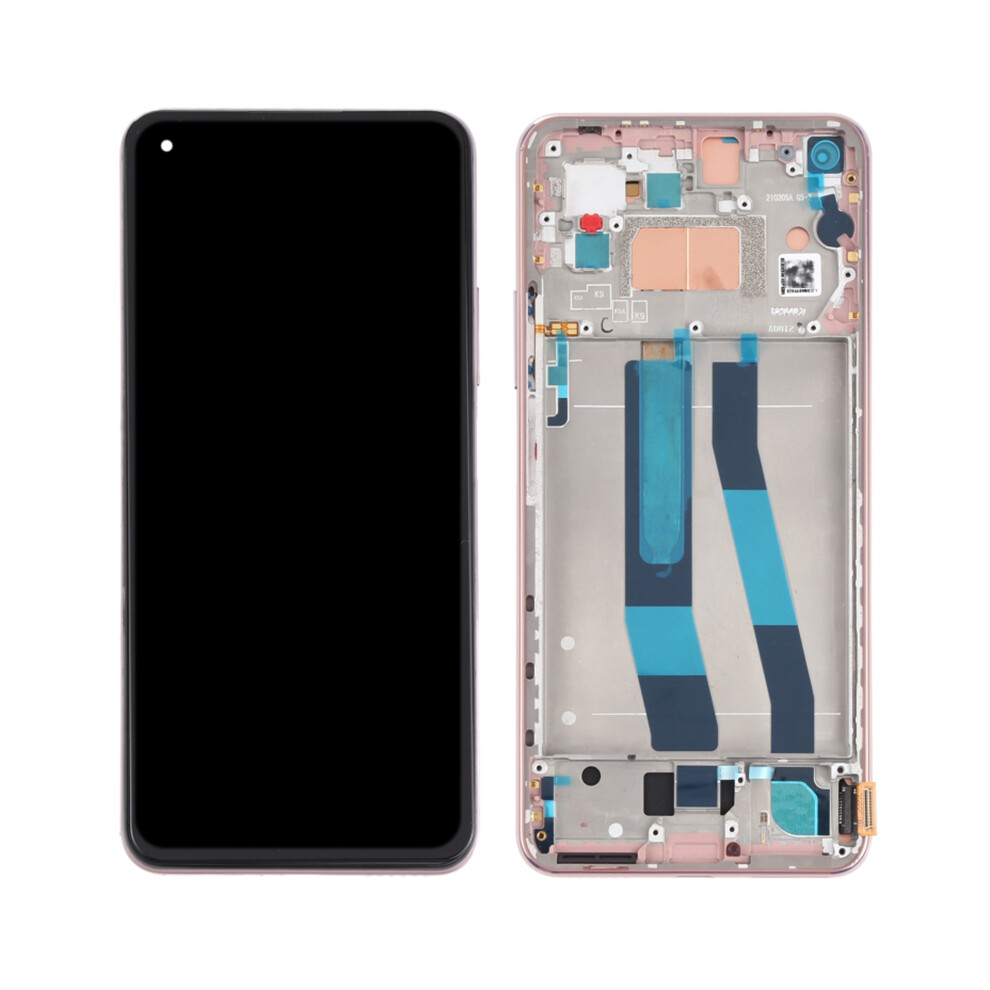 (Rose ) For Xiaomi 11 Lite 5G Ne Grade S Oem Amoled Screen And Digitizer Assembly+Frame Part (Without Logo) Gold 6914279441584