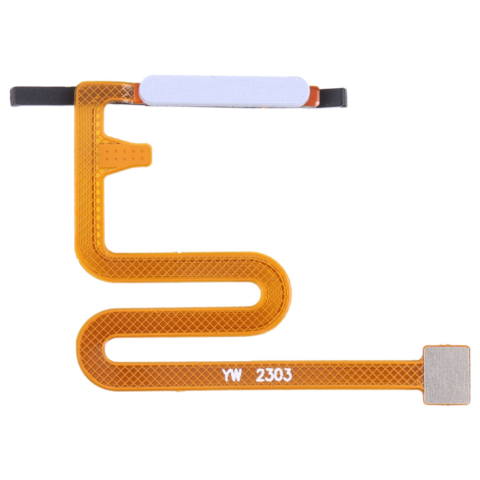 (Silver) For Samsung Galaxy A14 4G A145p Oem Fingerprint Identification Flex Cable Power On/Off Cable (Without Logo) Silver 6914277098971
