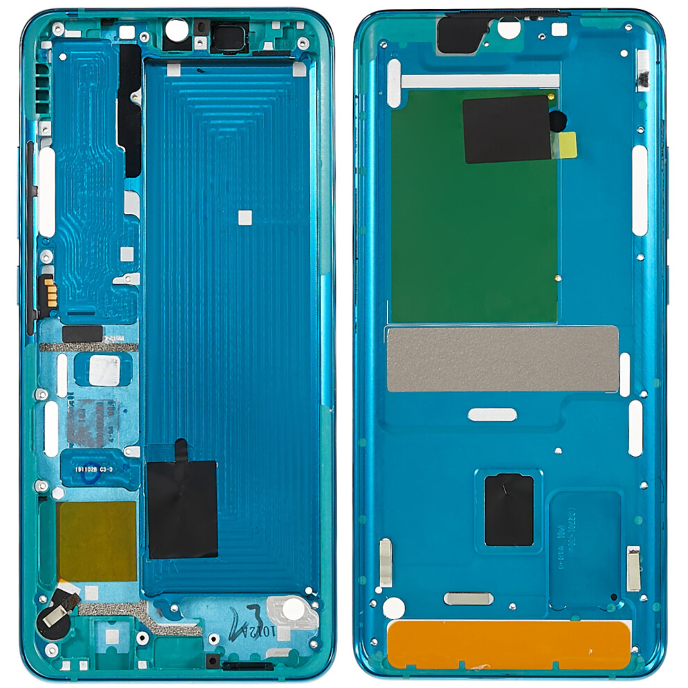 (Blue) For Xiaomi Mi Cc9 Pro/Mi Note 10/Mi Note 10 Pro Oem Front Housing Frame Replacement Part (A Side) (Without Logo) Blue 6914278395086