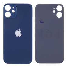 (Blue) For iPhone 12 Battery Housing Cover Repair Part (Camera Lens Ring Hole Standard Version)