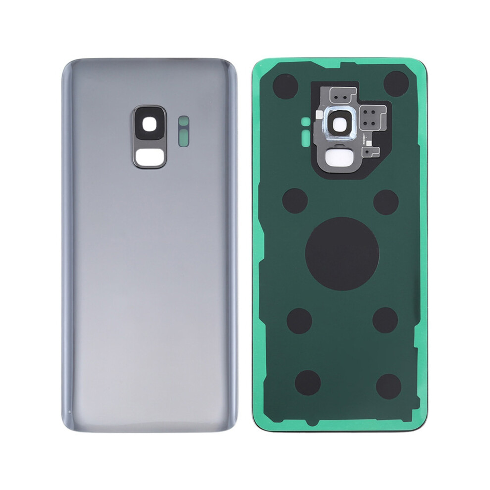 (Grey) Back Battery Housing Cover With Camera Ring Lens Cover Part (Without Logo) For Samsung Galaxy S9+ Grey 6914273340753