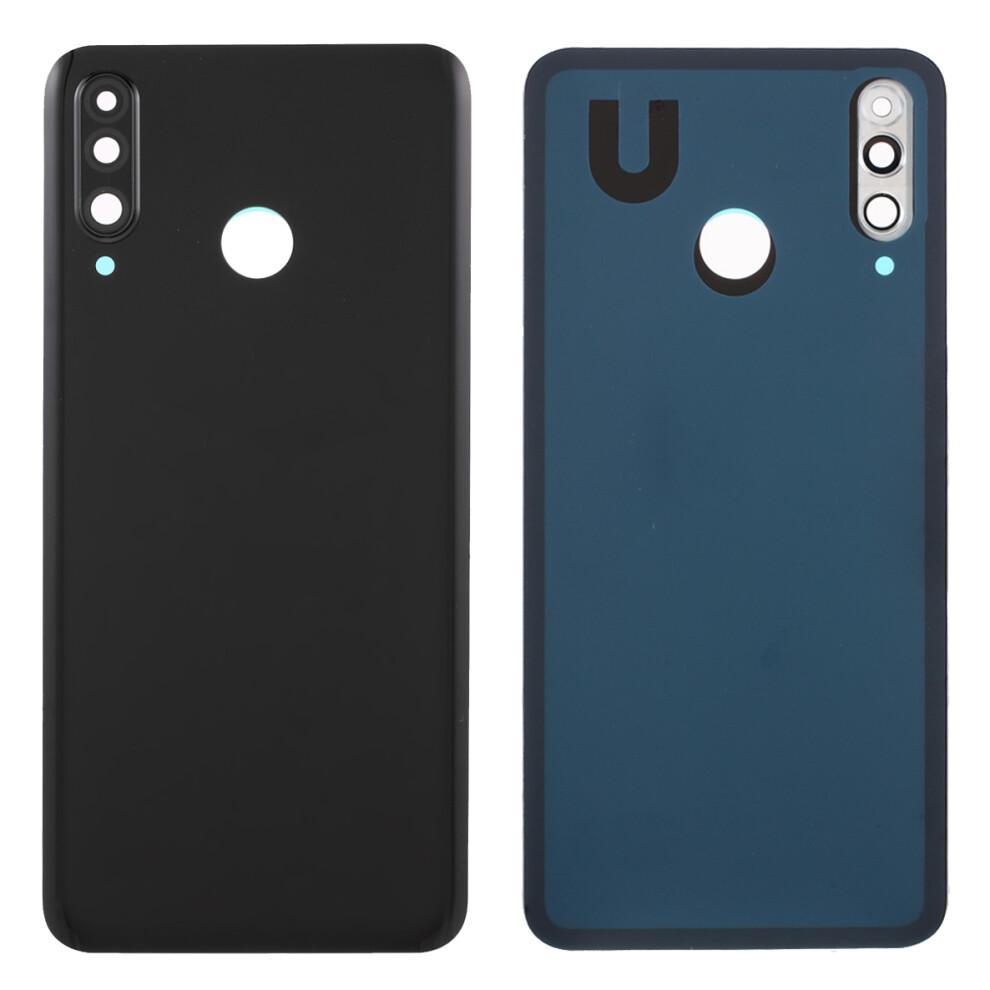 (Black) Back Battery Housing Cover With Camera Ring Lens Cover Part (Without Logo) For Huawei P30 Lite (24Mp) Black 6914279455475