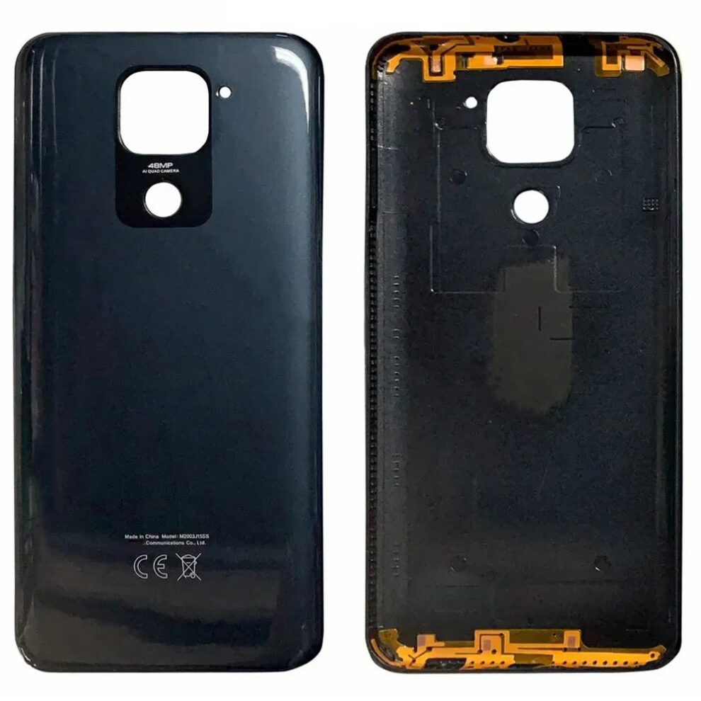 (Black) For Xiaomi Redmi Note 9 (Mtk Helio G85)/10X 4G Oem Back Battery Housing Cover Replacement (Without Logo) Black 6914271622769