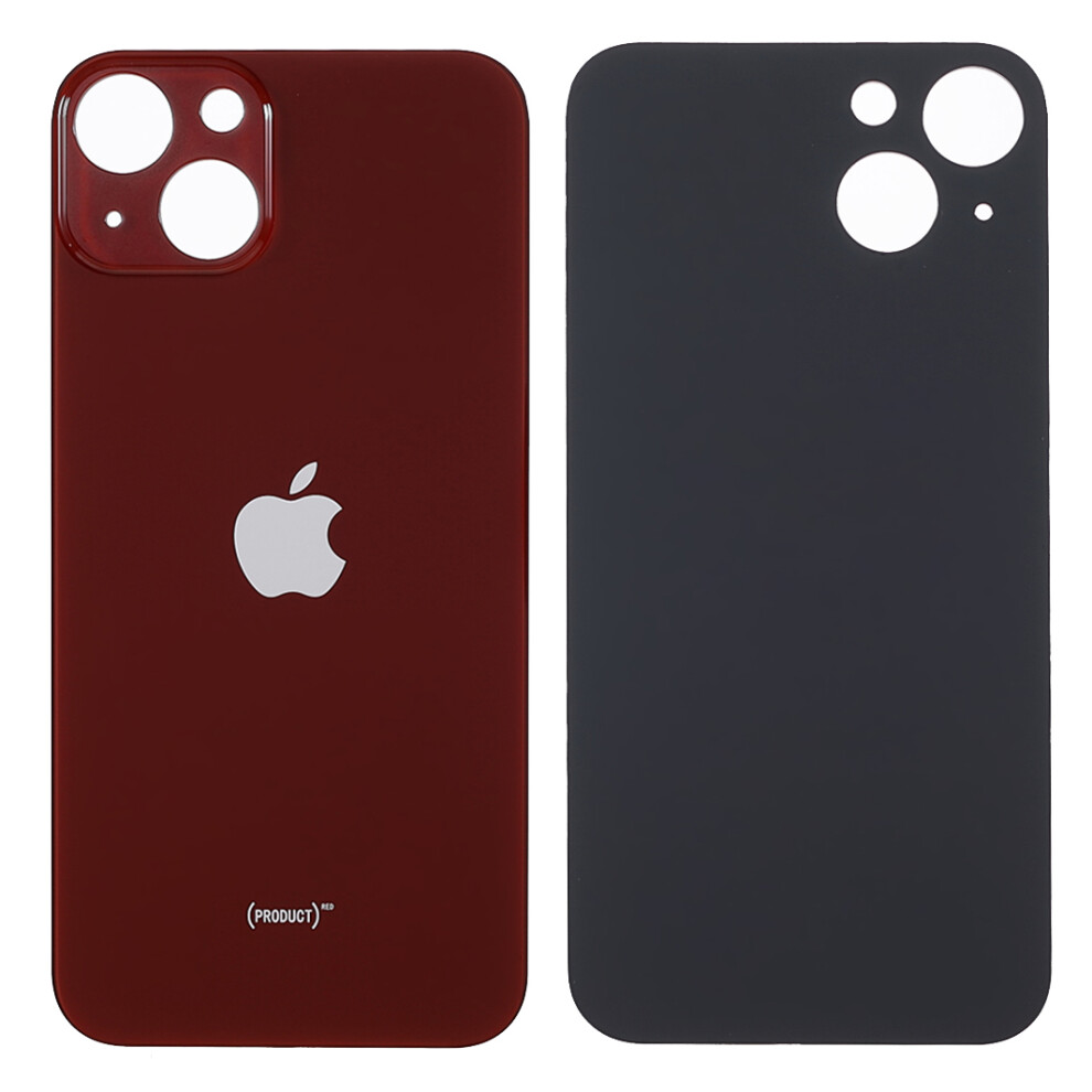 (Red) For iPhone 13 6.1 inch Battery Housing Cover Repair Part (Camera Lens Ring Hole Standard Version)