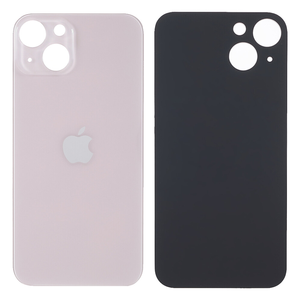 (Pink) For iPhone 13 6.1 inch Battery Housing Cover Repair Part (Camera Lens Ring Hole Standard Version)