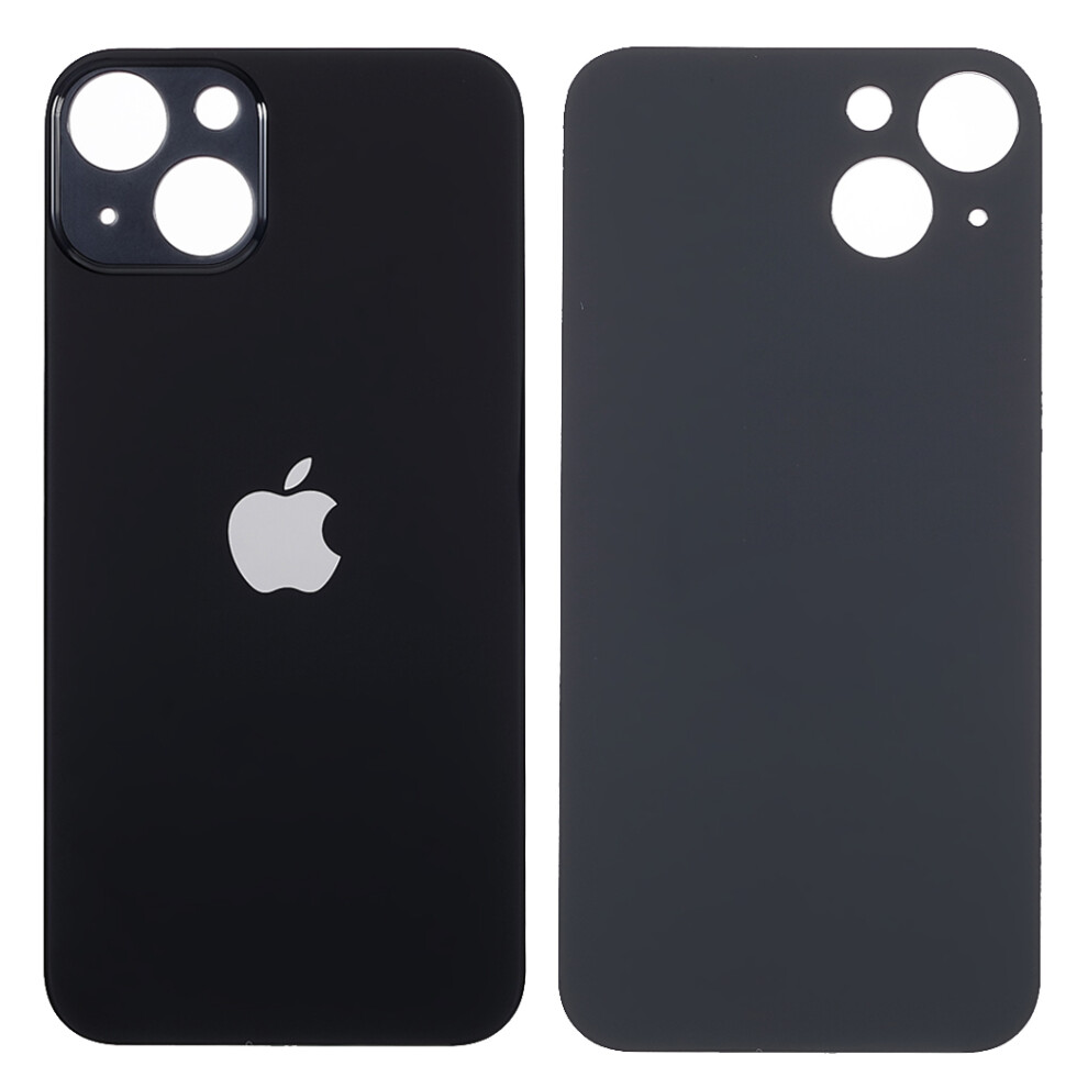 (Black) For iPhone 13 6.1 inch Battery Housing Cover Repair Part (Camera Lens Ring Hole Standard Version)