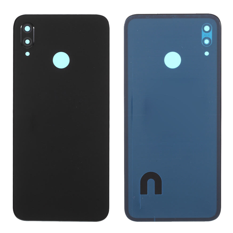 (Black) Battery Housing Back Cover With Camera Ring Lens Cover Replacement (Without Logo) For Huawei P20 Lite (2018) Black 6914273653419