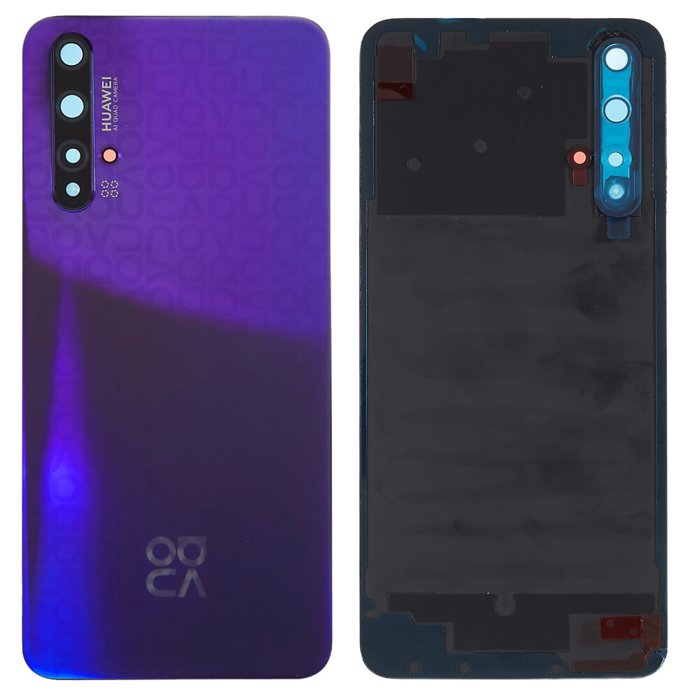 (Purple) For Huawei Nova 5T 4G Oem Battery Housing With Adhesive Sticker+Camera Lens Cover Purple 6914274764046