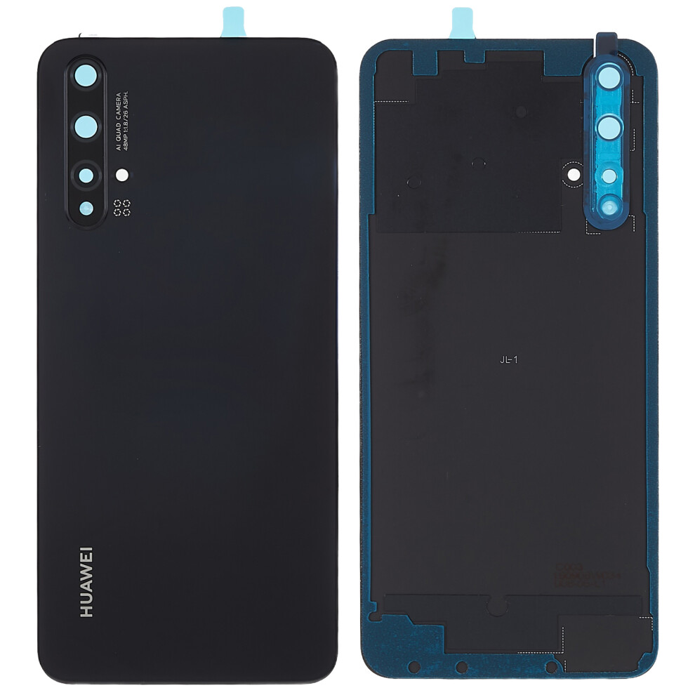 (Black) For Huawei Nova 5T 4G Oem Battery Housing With Adhesive Sticker+Camera Lens Cover Black 6914276473113