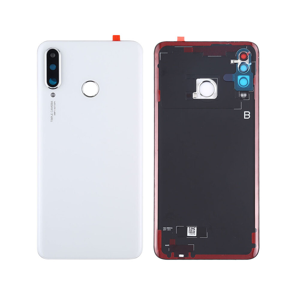 (White) For Huawei P30 Lite (48Mp) Battery Housing With Adhesive Sticker+Camera Lens Cover White 6914273381190