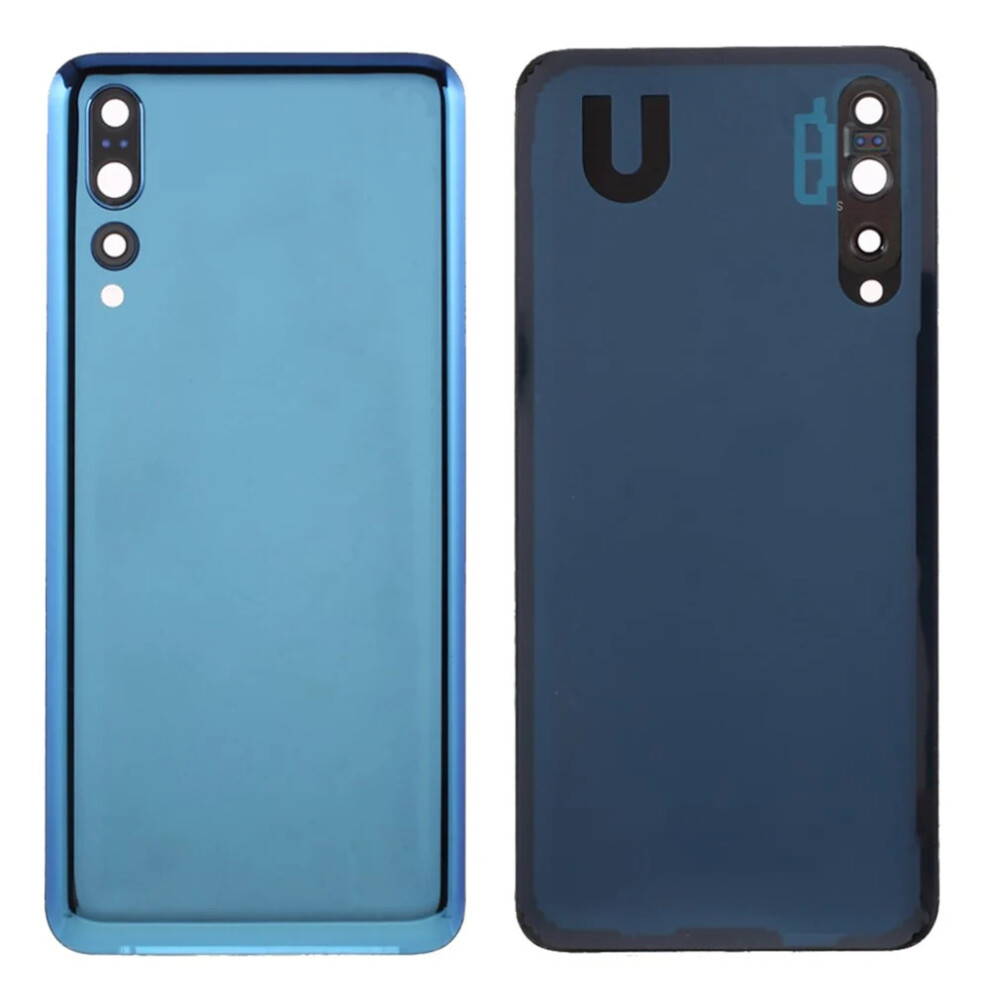 ( Blue) For Huawei P20 Pro Battery Housing With Adhesive Sticker+Camera Lens Cover Dark/Blue 6914275392170