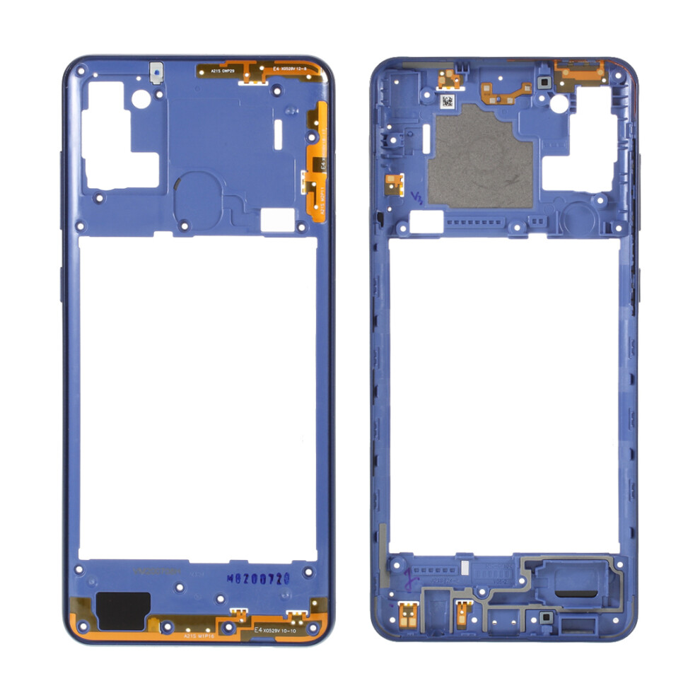 (Blue) Oem Middle Plate Frame Repair Part For Samsung Galaxy A21s A217 Blue 6914279574213