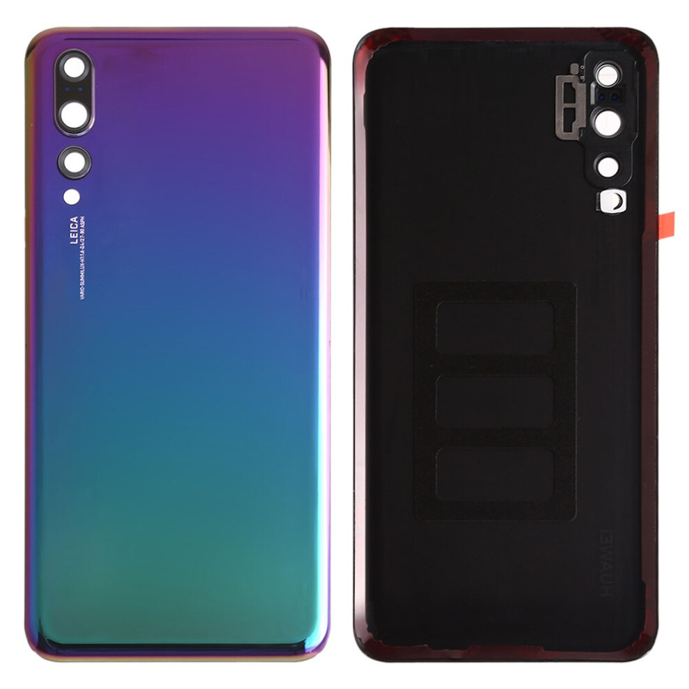 (Aurora ) For Huawei P20 Pro Battery Housing With Adhesive Sticker+Camera Lens Cover Blue 6914277828660