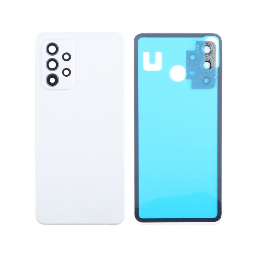 (White) For Samsung Galaxy A52s 5G A528/A52 5G A526/A52 4G A525 Battery Housing With Adhesive Sticker+Camera Lens Cover (Without Logo) White 6914277811440
