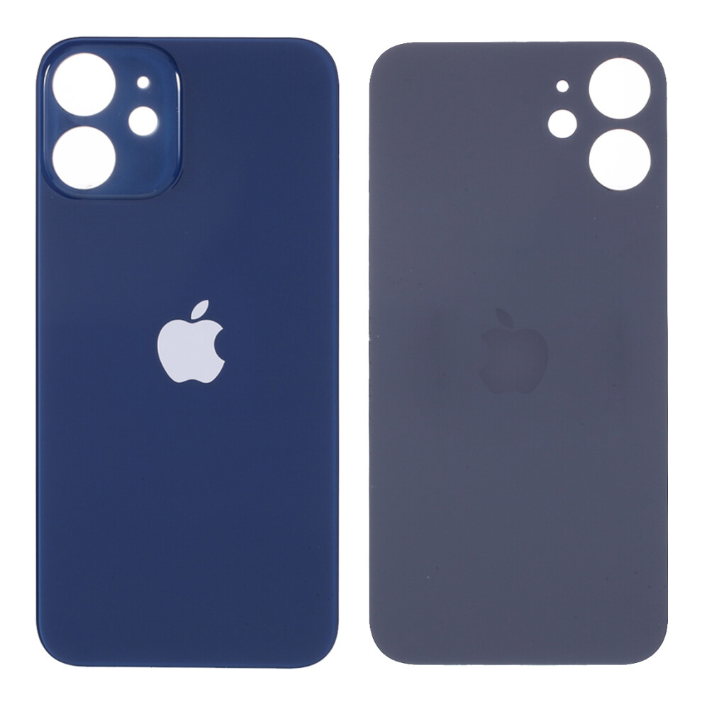 (Blue) For iPhone 12 Battery Housing Cover Repair Part (Big Hole)