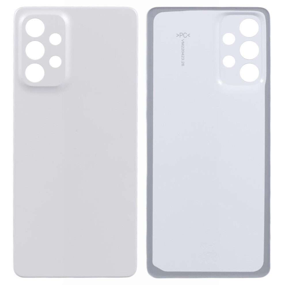 (White) For Samsung Galaxy A73 5G A736 Back Battery Housing Cover Replacement (Without Logo) White 6914273281636