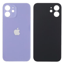 (Purple) For iPhone 12 Battery Housing Cover Repair Part (Big Hole)
