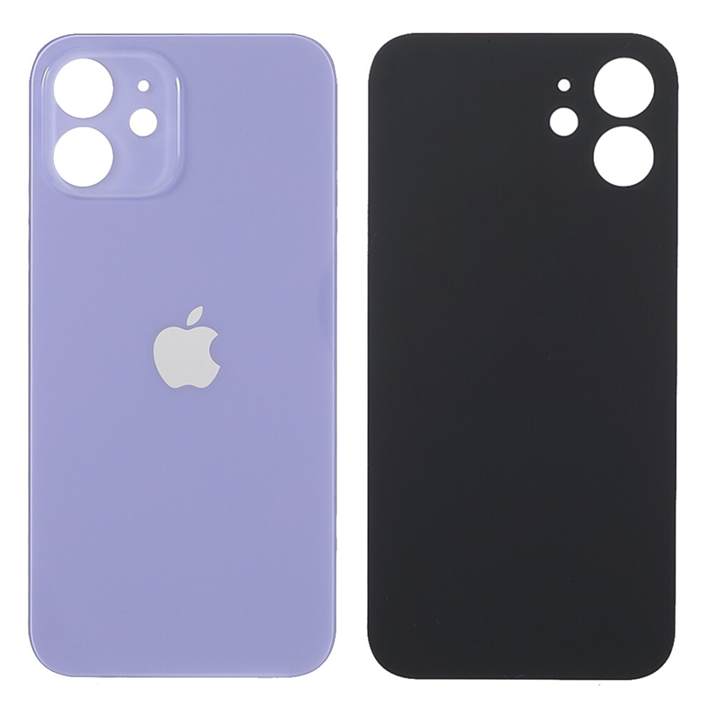 (Purple) For iPhone 12 Battery Housing Cover Repair Part (Big Hole)