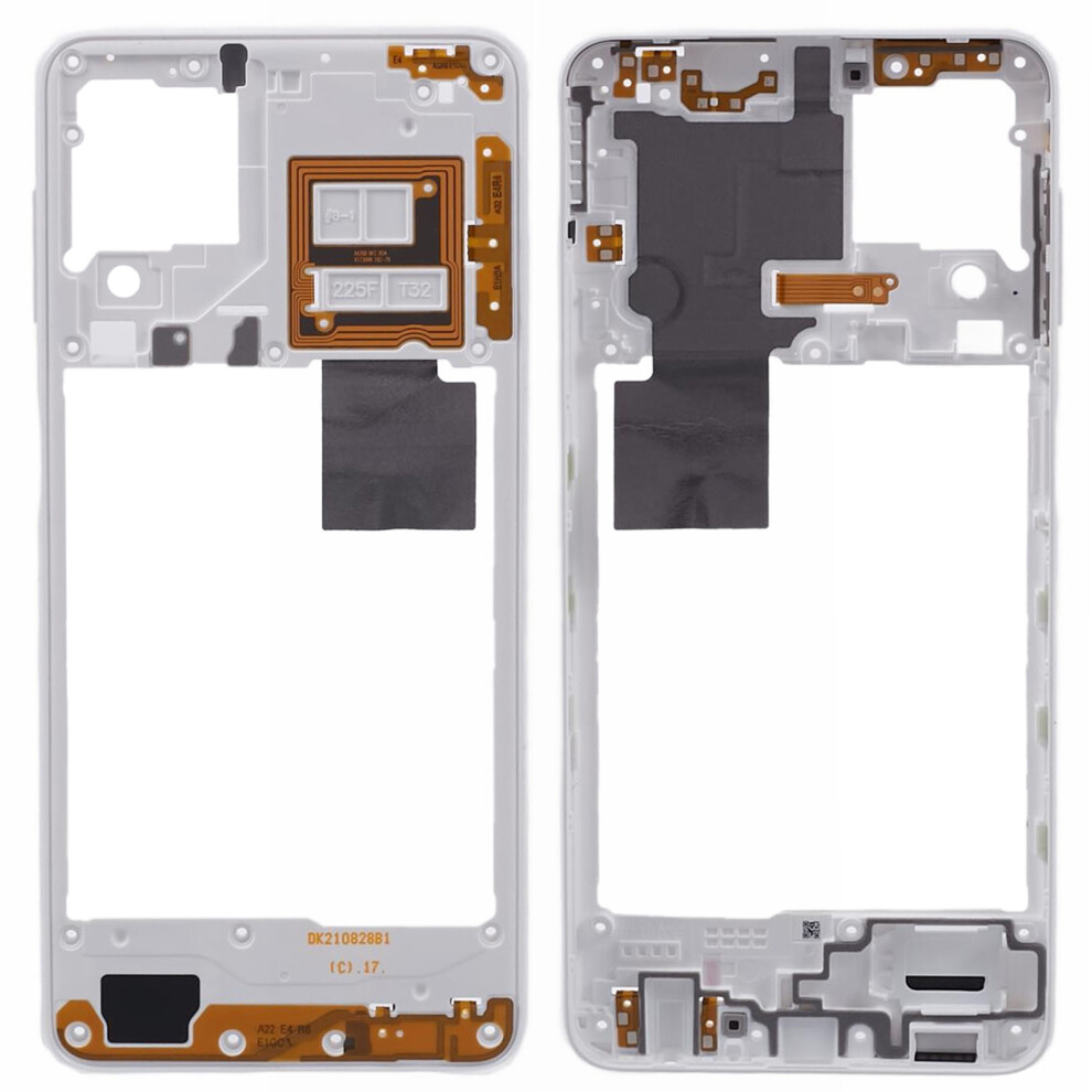(White) For Samsung Galaxy A22 4G (Eu Version) A225 Oem Middle Plate Frame Replacement (Without Logo) White 6914272961638