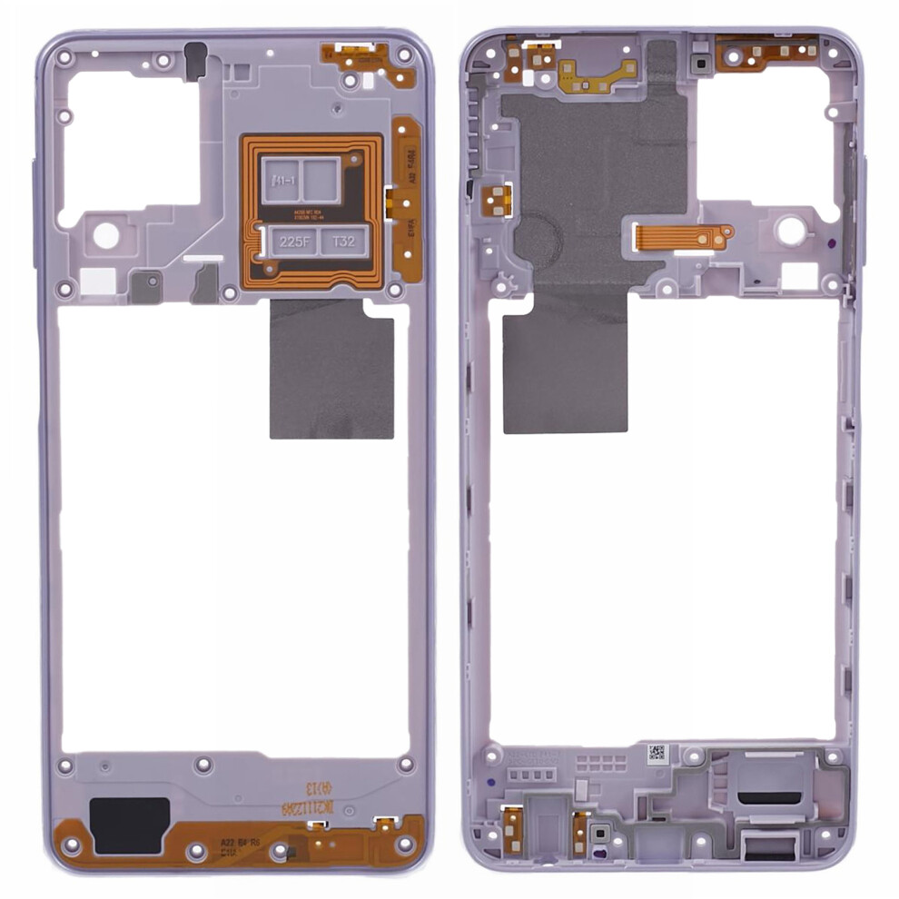 (Purple) For Samsung Galaxy A22 4G (Eu Version) A225 Oem Middle Plate Frame Replacement (Without Logo) Purple 6914270057517