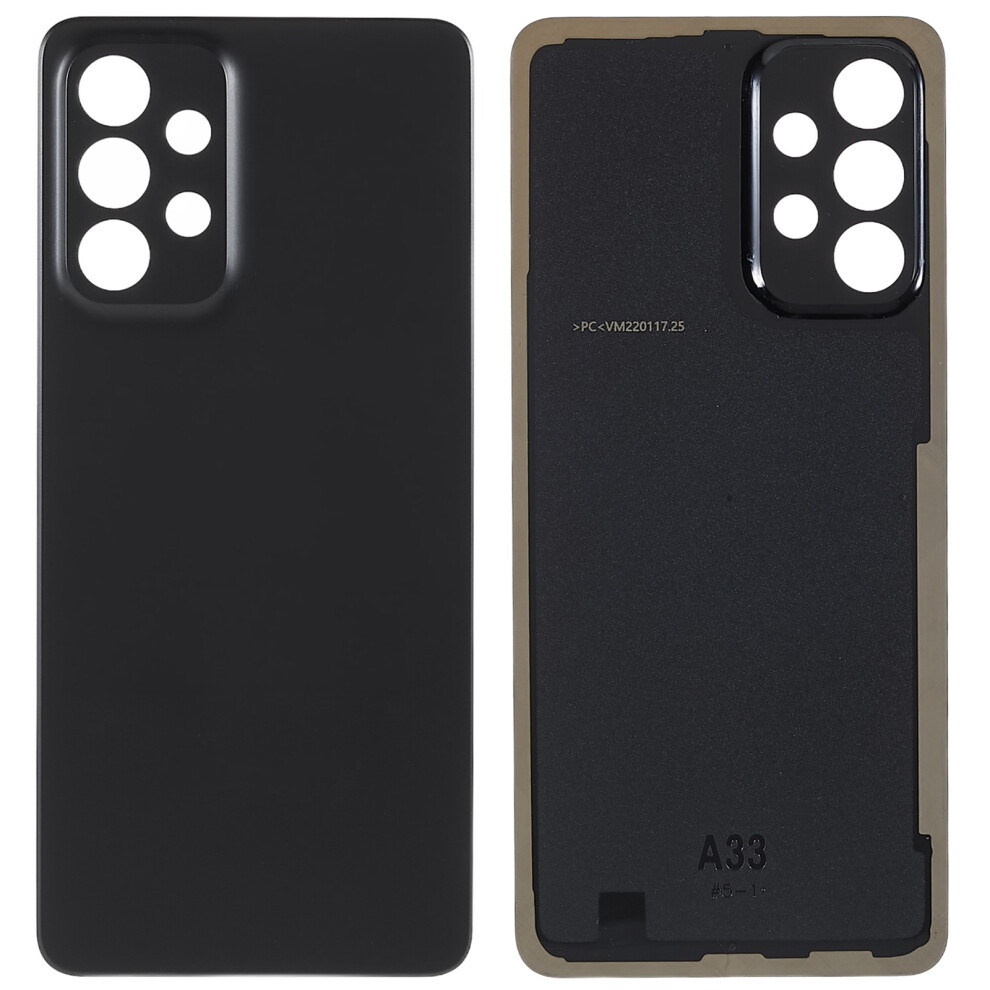 (Black) For Samsung Galaxy A33 5G A336 Back Battery Housing Cover Replacement (Without Logo) Black 6914273734866