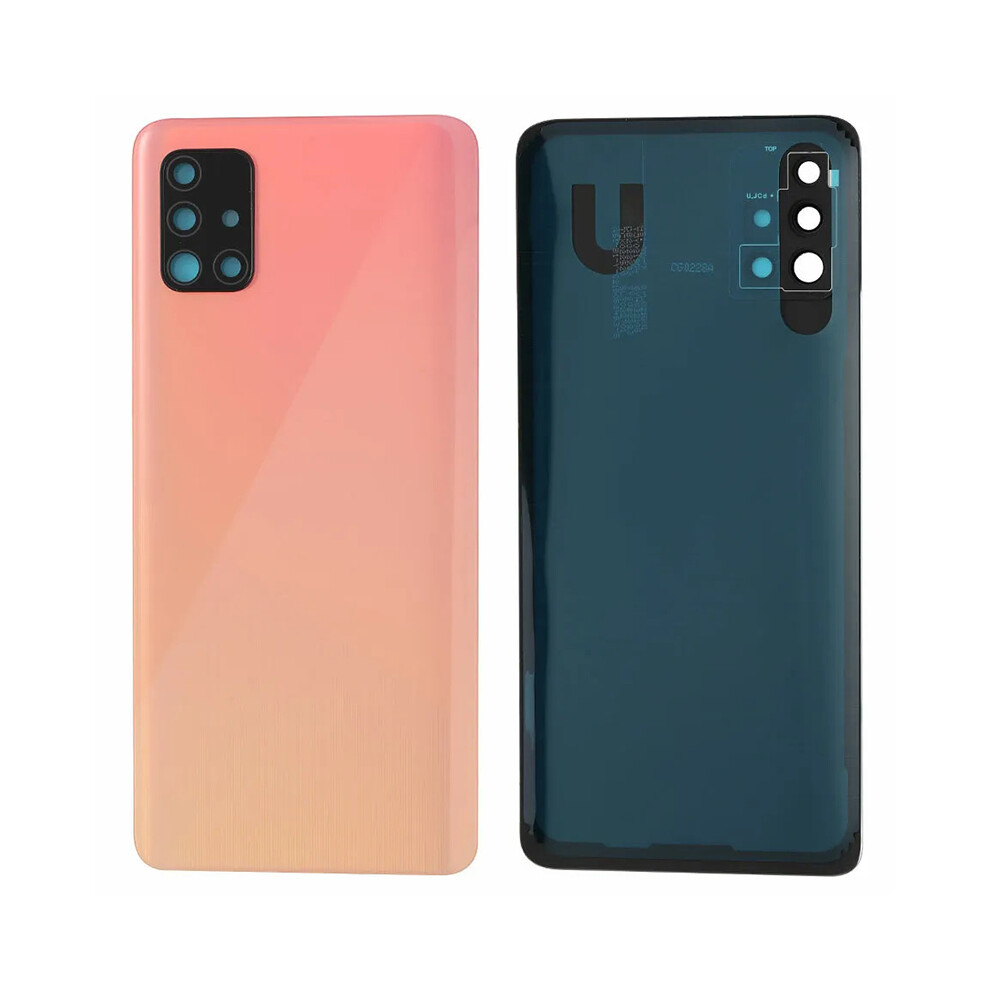 (Pink) For Samsung Galaxy A51 4G Sm-A515 Battery Housing With Adhesive Sticker+Camera Lens Cover (Without Logo) Pink 6914272681505