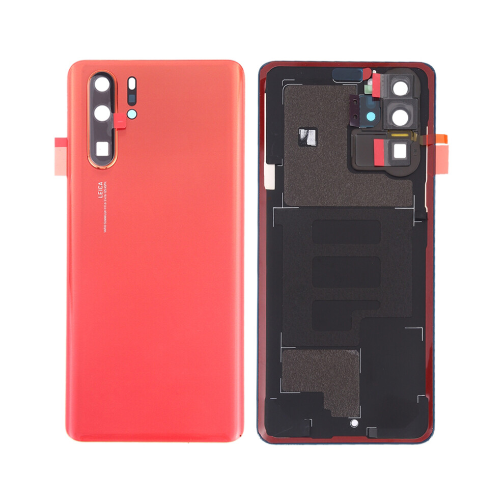 (Orange) For Huawei P30 Pro Battery Housing With Adhesive Sticker+Camera Lens Cover Orange 6914279245472