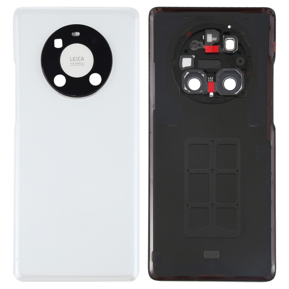 (White) For Huawei Mate 40 Pro 5G Battery Housing With Adhesive Sticker+Camera Lens Cover White 6914271296038