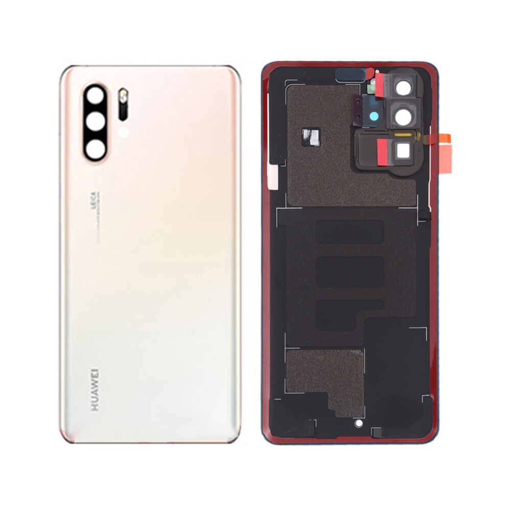 (Pearl ) For Huawei P30 Pro Battery Housing With Adhesive Sticker+Camera Lens Cover White 6914276425532