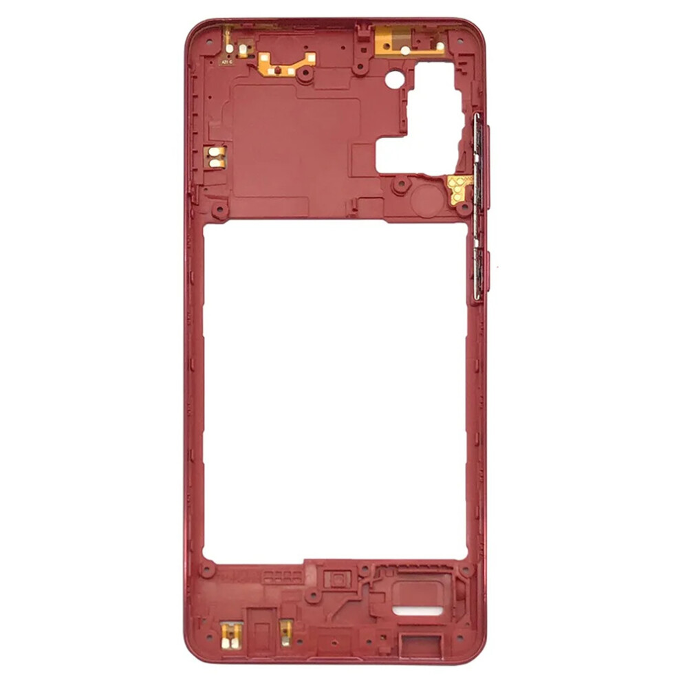 (Red) For Samsung Galaxy A31 A315 Oem Middle Plate Frame Replacement (Without Logo) Red 6914273078625