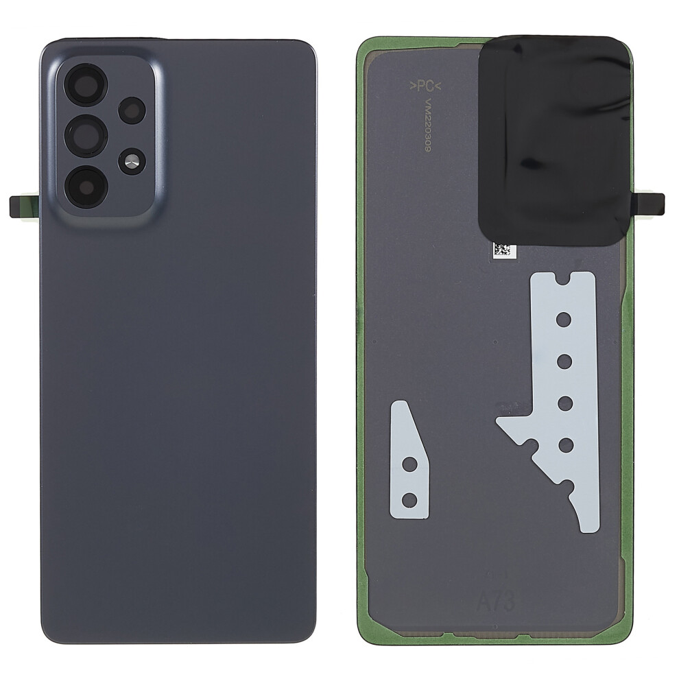(Black) For Samsung Galaxy A73 5G A736 Battery Housing With Adhesive Sticker+Camera Lens Cover (Without Logo) Black 6914270457836