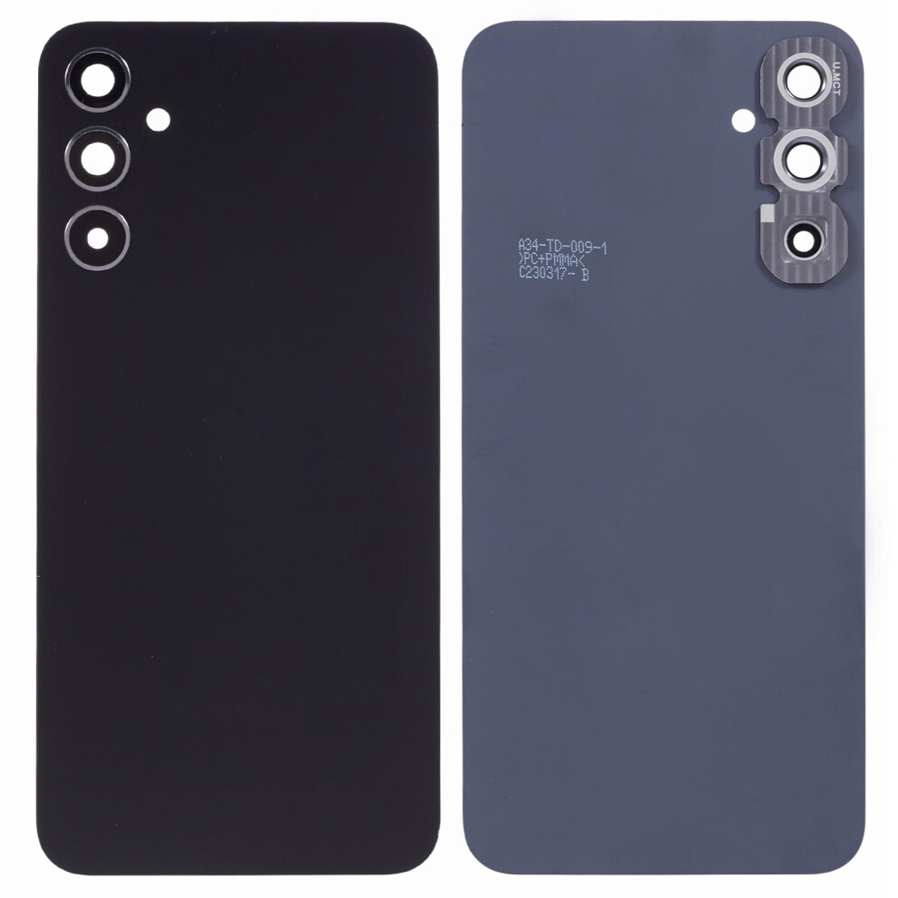 (Black) For Samsung Galaxy A34 5G A346 Battery Housing With Camera Lens Cover Black 6914277618964