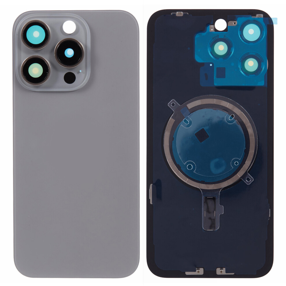 (Natural) For Iphone 15 Pro Battery Housing With Bracket+Camera Lens Cover (Without Logo) 6914278642234