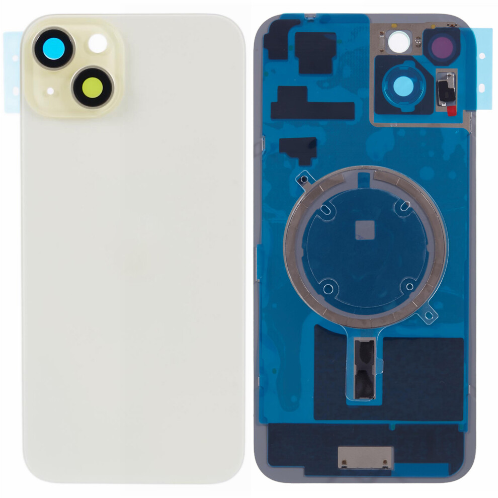(Yellow) For Iphone 15 Battery Housing With Bracket+Camera Lens Cover (Without Logo) Yellow 6914273411460