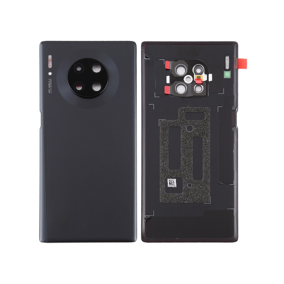 (Black) For Huawei Mate 30 Pro 4G/5G Battery Housing Back Cover With Camera Ring Lens Cover Replacement (Without Logo) Black 6914278732454