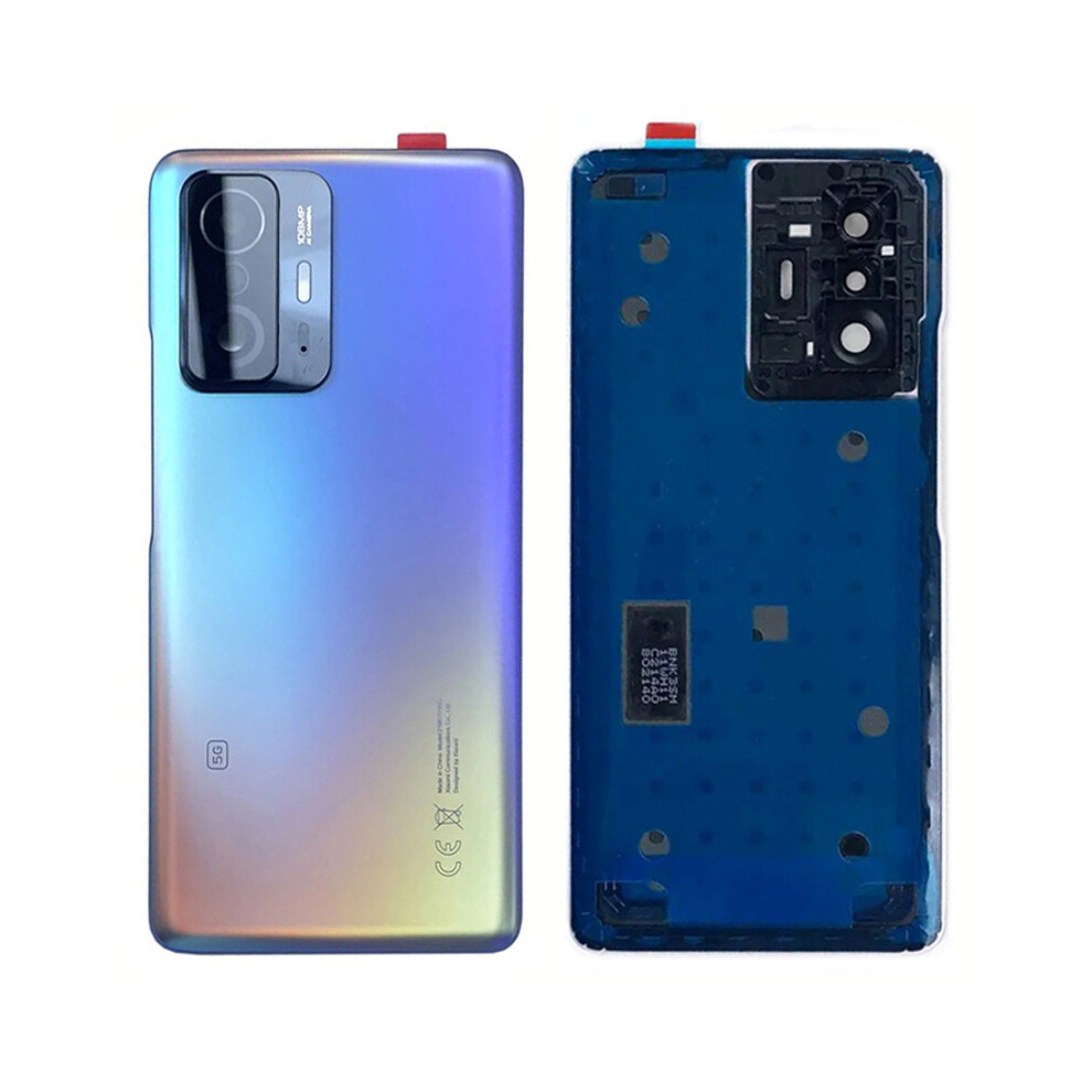 (Blue) For Xiaomi 11T 5G/11T Pro 5G Back Battery Housing Cover With Camera Ring Lens Cover Spare Part Blue 6914278363153
