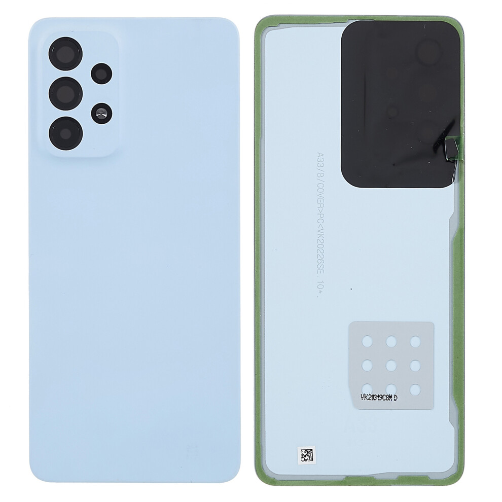 (Blue) For Samsung Galaxy A33 5G A336 Battery Housing With Adhesive Sticker+Camera Lens Cover (Without Logo) Blue 6914273697628