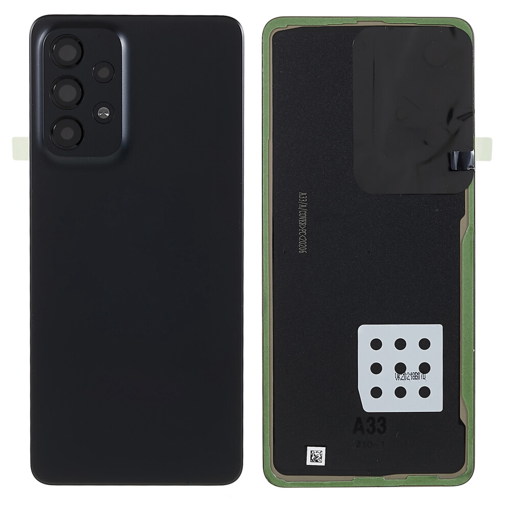 (Black) For Samsung Galaxy A33 5G A336 Battery Housing With Adhesive Sticker+Camera Lens Cover (Without Logo) Black 6914274634363