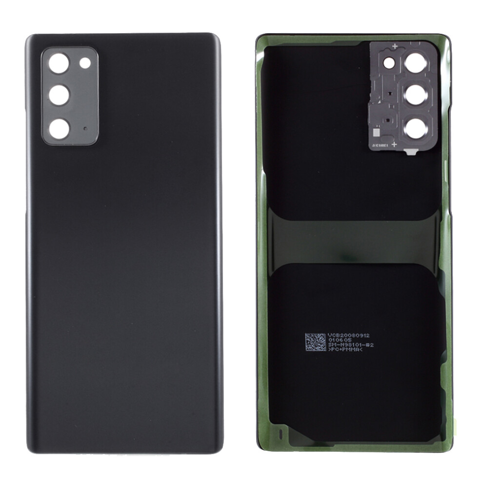 (Grey) For Samsung Galaxy Note20 N980 N981 Oem Plastic Battery Housing With Adhesive Sticker+Camera Lens Ring Cover Grey 6914275802686