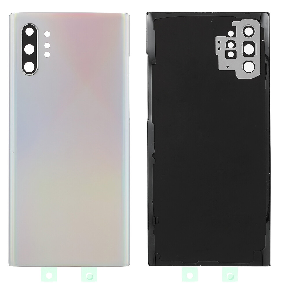 (Silver) For Samsung Galaxy Note 10 Plus 4G N975/Note 10 Plus 5G N976 Battery Housing With Adhesive Sticker+Camera Lens Cover Silver 6914277776046