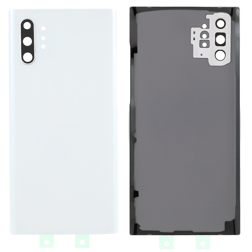 (White) For Samsung Galaxy Note 10 Plus 4G N975/Note 10 Plus 5G N976 Battery Housing With Adhesive Sticker+Camera Lens Cover White 6914271956574