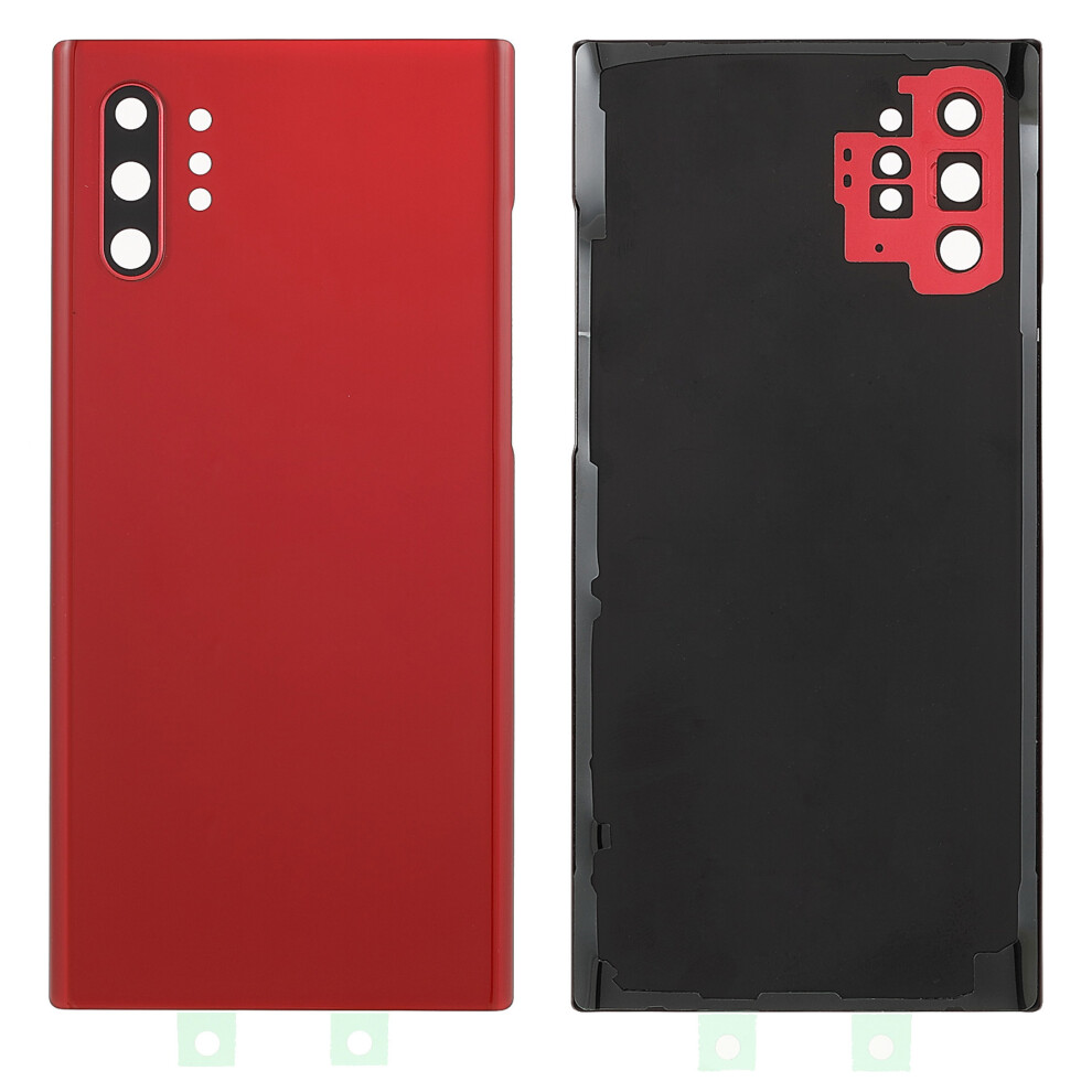 (Red) For Samsung Galaxy Note 10 Plus 4G N975/Note 10 Plus 5G N976 Battery Housing With Adhesive Sticker+Camera Lens Cover Red 6914272389807