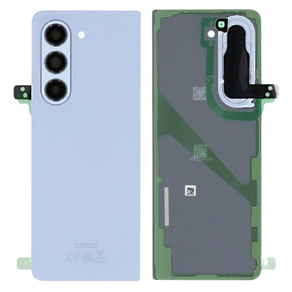 (Icy ) For Samsung Galaxy Z Fold5 5G F946 Battery Housing With Adhesive Sticker+Camera Lens Cover (Without Logo) Blue 6914270028890