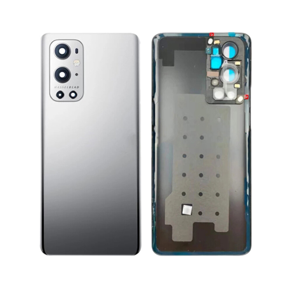 (Silver) For Oneplus 9 Pro 5G Oem Battery Housing Cover Repair Part+Camera Lens Cover Silver 6914275756156