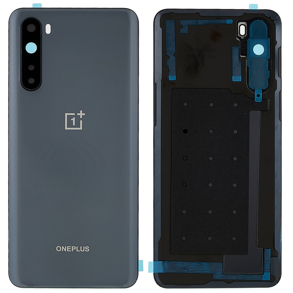 (Black) For Oneplus Nord Oem Battery Housing Cover Repair Part+Camera Lens Cover Black 6914271055680