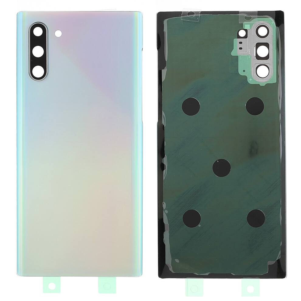 (Silver) For Samsung Galaxy Note 10 4G N970/Note 10 5G N971 Battery Housing With Adhesive Sticker+Camera Lens Cover Silver 6914272978087